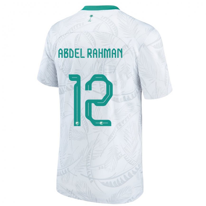 Niño Camiseta Arabia Saudita Mona Abdel Rahman #12 Blanco 1ª Equipación 22-24