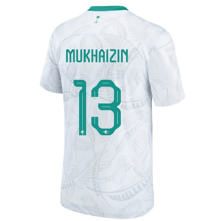 Niño Camiseta Arabia Saudita Raghad Mukhaizin #13 Blanco 1ª Equipación 22-24