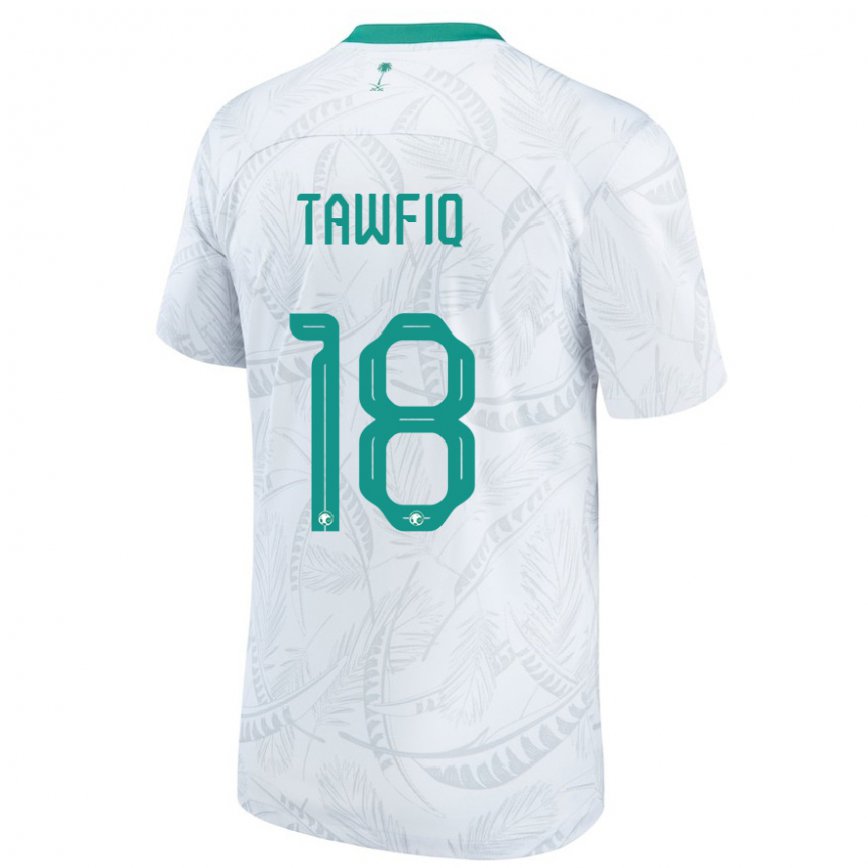 Niño Camiseta Arabia Saudita Saba Tawfiq #18 Blanco 1ª Equipación 22-24