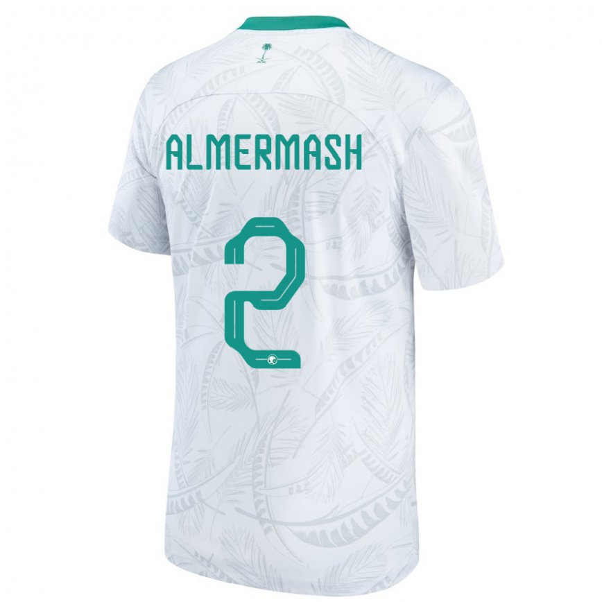 Niño Camiseta Arabia Saudita Oama Almermash #2 Blanco 1ª Equipación 22-24