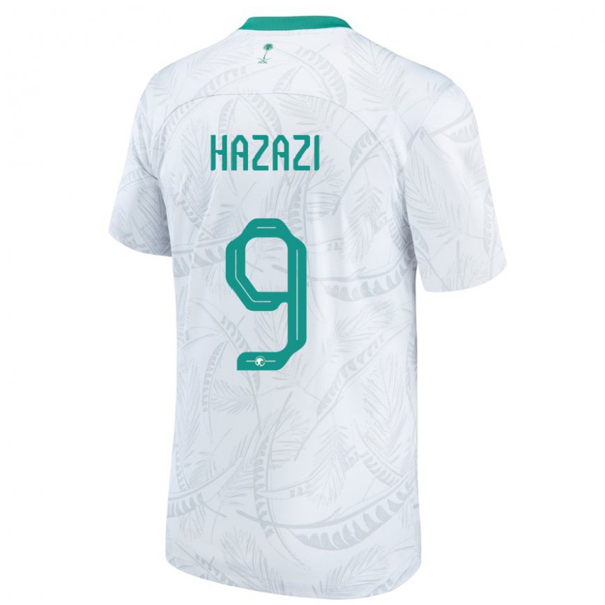 Niño Camiseta Arabia Saudita Sulaiman Hazazi #9 Blanco 1ª Equipación 22-24