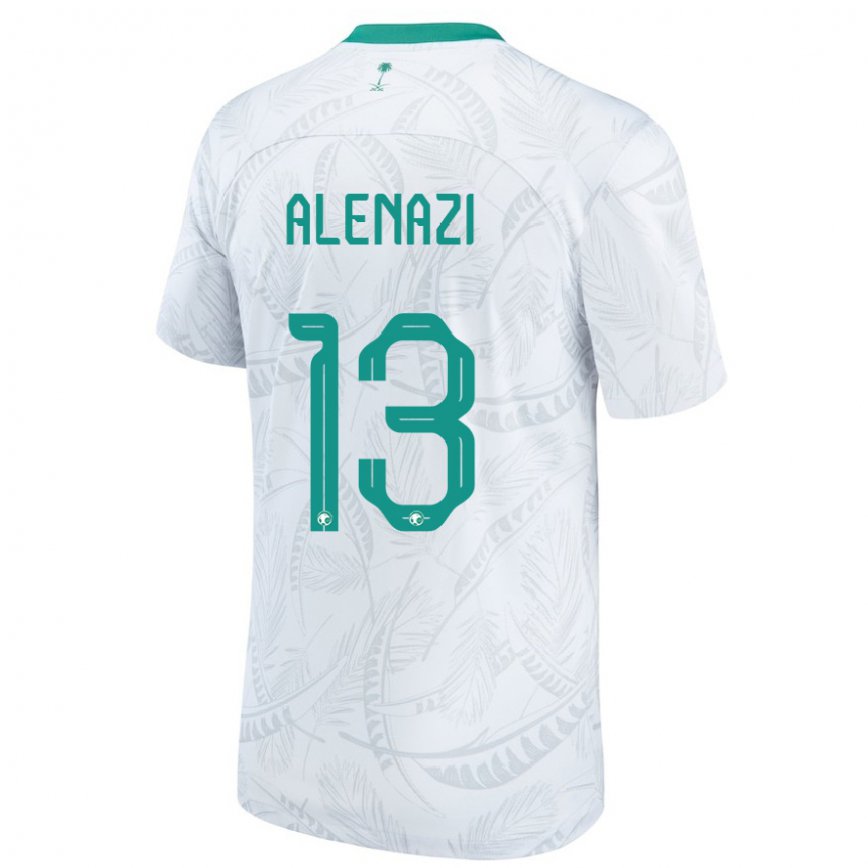 Niño Camiseta Arabia Saudita Abdullah Alenazi #13 Blanco 1ª Equipación 22-24