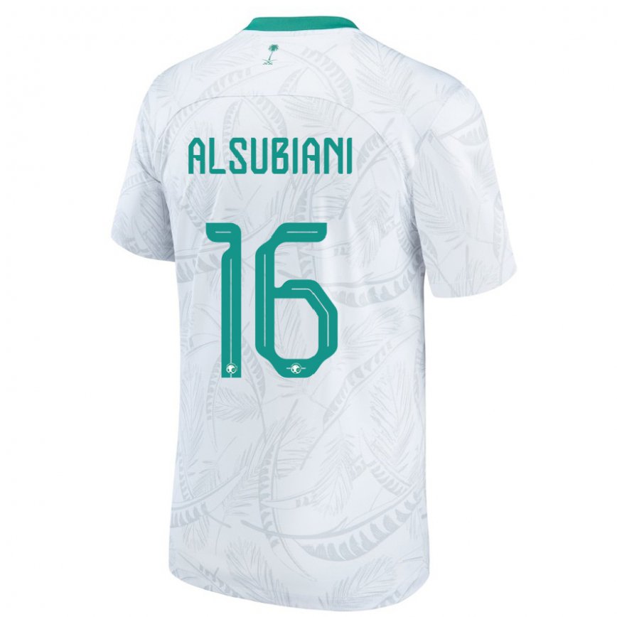 Niño Camiseta Arabia Saudita Faisal Alsubiani #16 Blanco 1ª Equipación 22-24