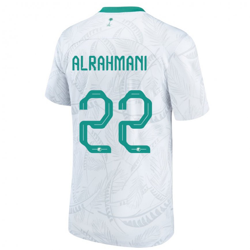 Niño Camiseta Arabia Saudita Saleh Alrahmani #22 Blanco 1ª Equipación 22-24