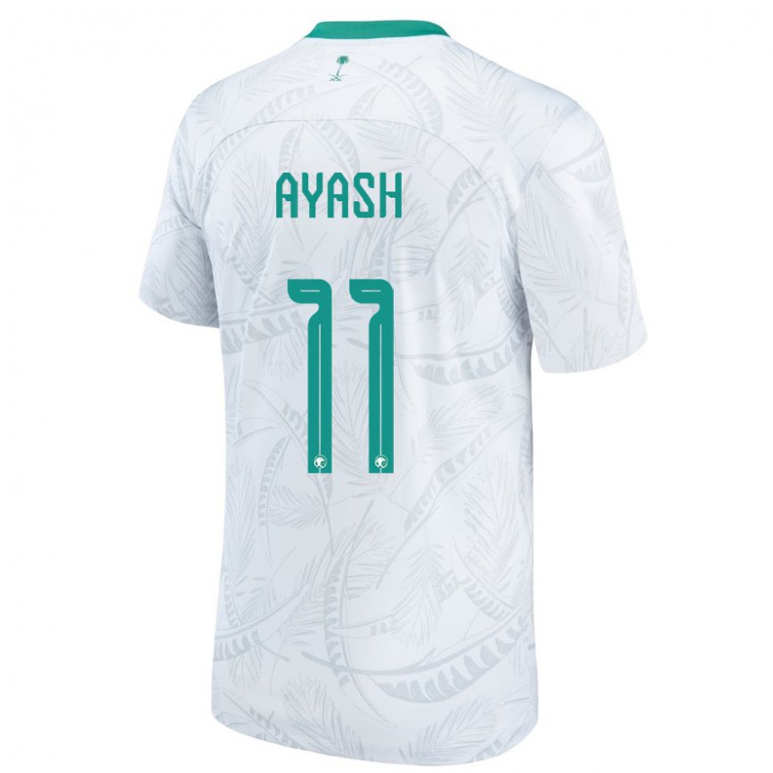 Niño Camiseta Arabia Saudita Ziyad Ayash #11 Blanco 1ª Equipación 22-24