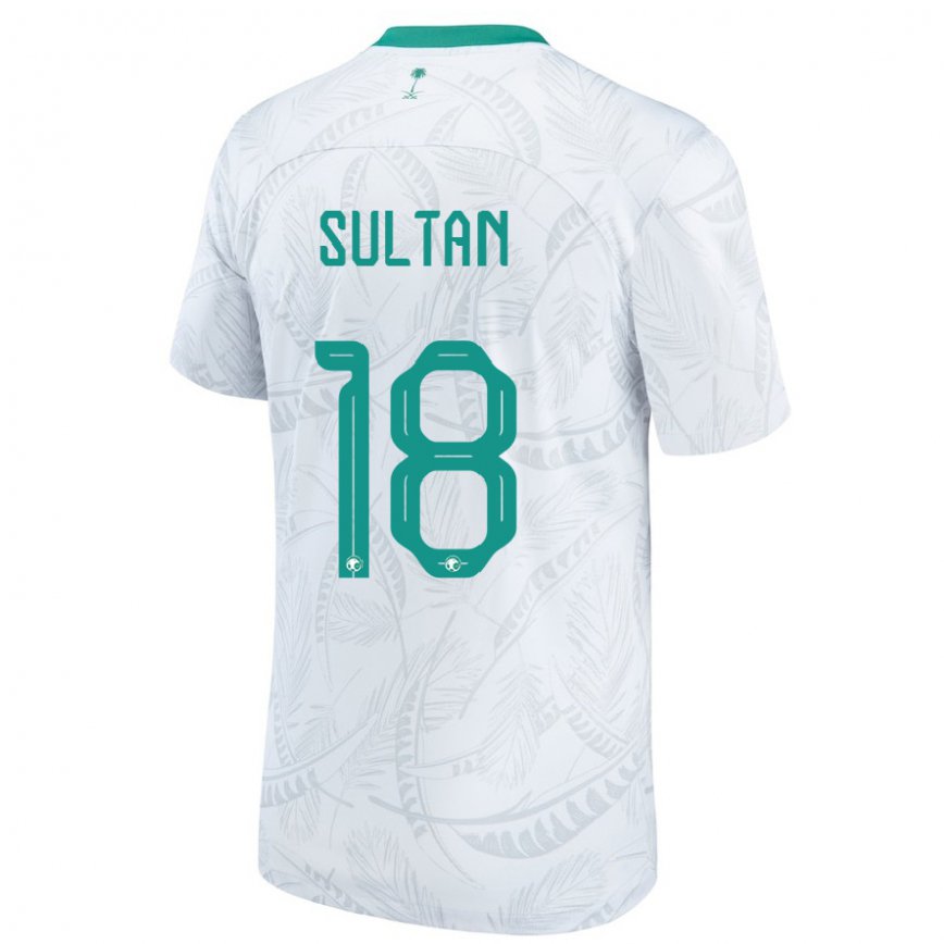 Niño Camiseta Arabia Saudita Qasim Sultan #18 Blanco 1ª Equipación 22-24