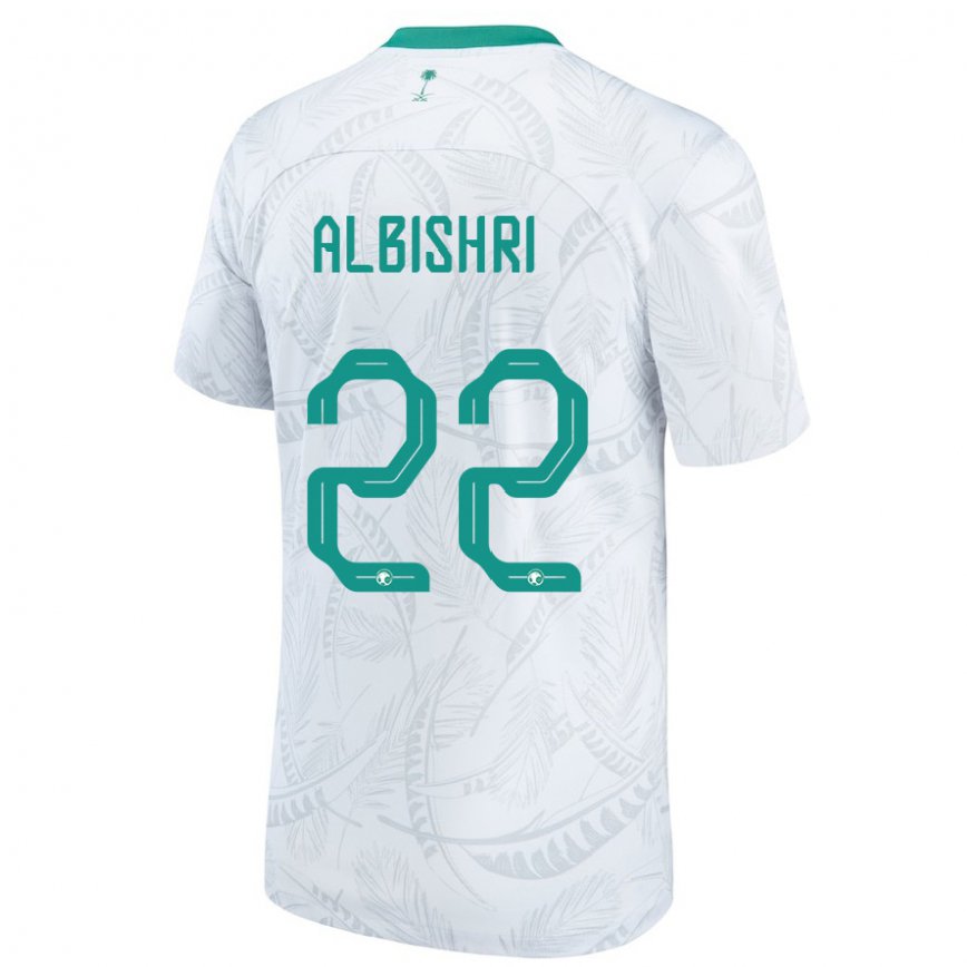 Niño Camiseta Arabia Saudita Nawaf Albishri #22 Blanco 1ª Equipación 22-24