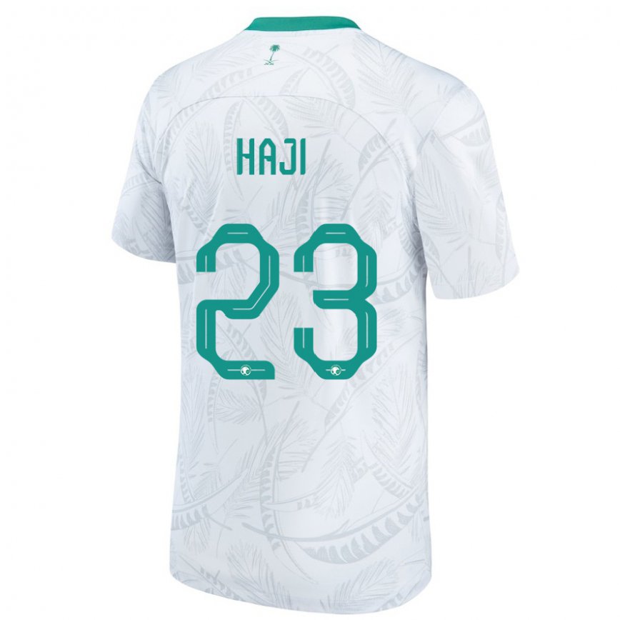 Niño Camiseta Arabia Saudita Talal Haji #23 Blanco 1ª Equipación 22-24