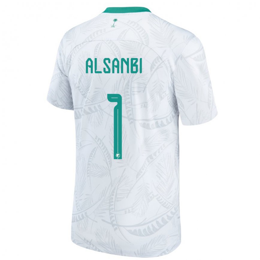 Niño Camiseta Arabia Saudita Abdulrahman Alsanbi #1 Blanco 1ª Equipación 22-24