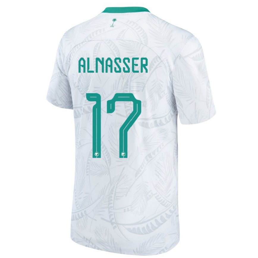 Niño Camiseta Arabia Saudita Saad Alnasser #17 Blanco 1ª Equipación 22-24