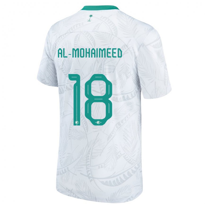 Niño Camiseta Arabia Saudita Samer Al Mohaimeed #18 Blanco 1ª Equipación 22-24