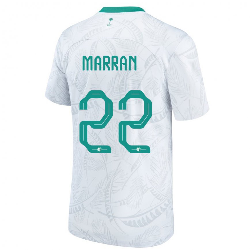 Niño Camiseta Arabia Saudita Mohammed Marran #22 Blanco 1ª Equipación 22-24