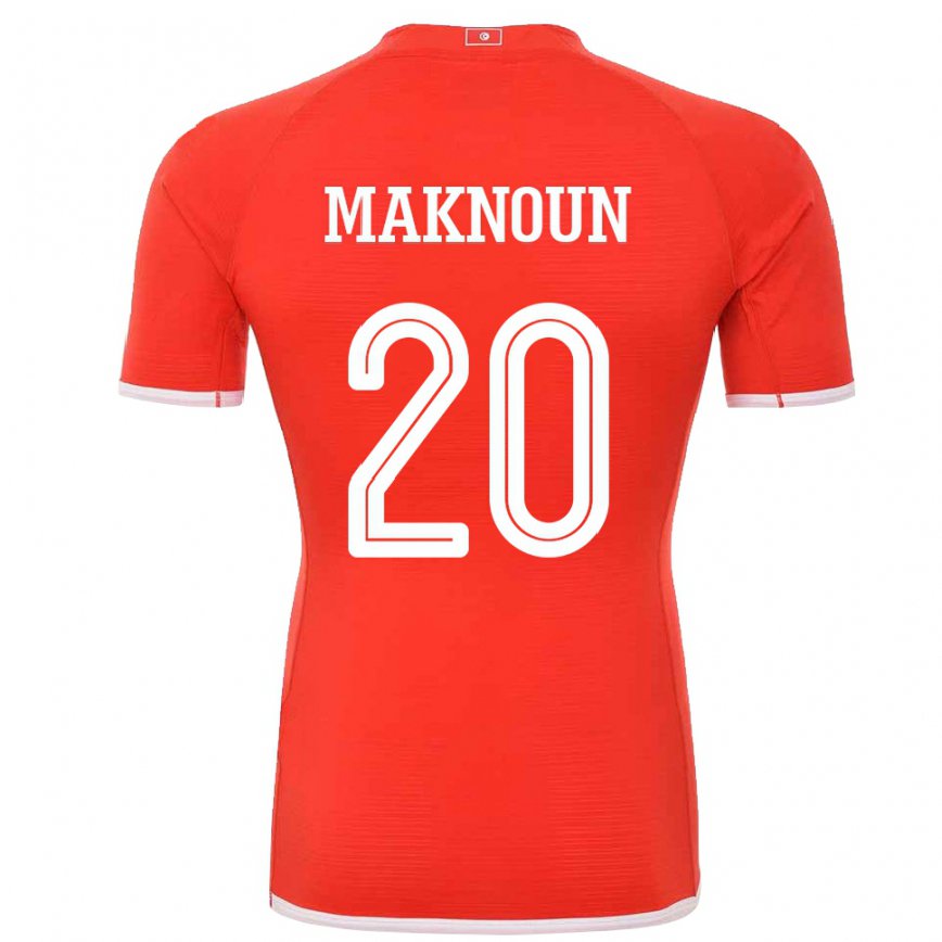 Niño Camiseta Túnez Leila Maknoun #20 Rojo 1ª Equipación 22-24