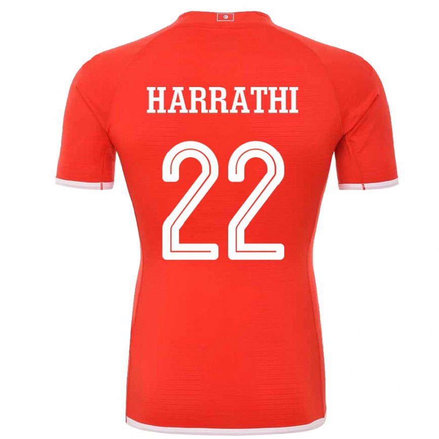 Niño Camiseta Túnez Najla Harrathi #22 Rojo 1ª Equipación 22-24