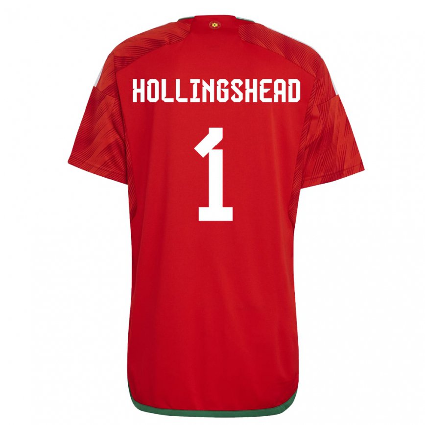 Niño Camiseta Gales Ronnie Hollingshead #1 Rojo 1ª Equipación 22-24