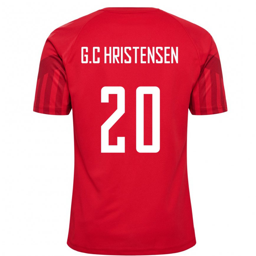 Niño Camiseta Dinamarca Gustav Christensen #20 Rojo 1ª Equipación 22-24