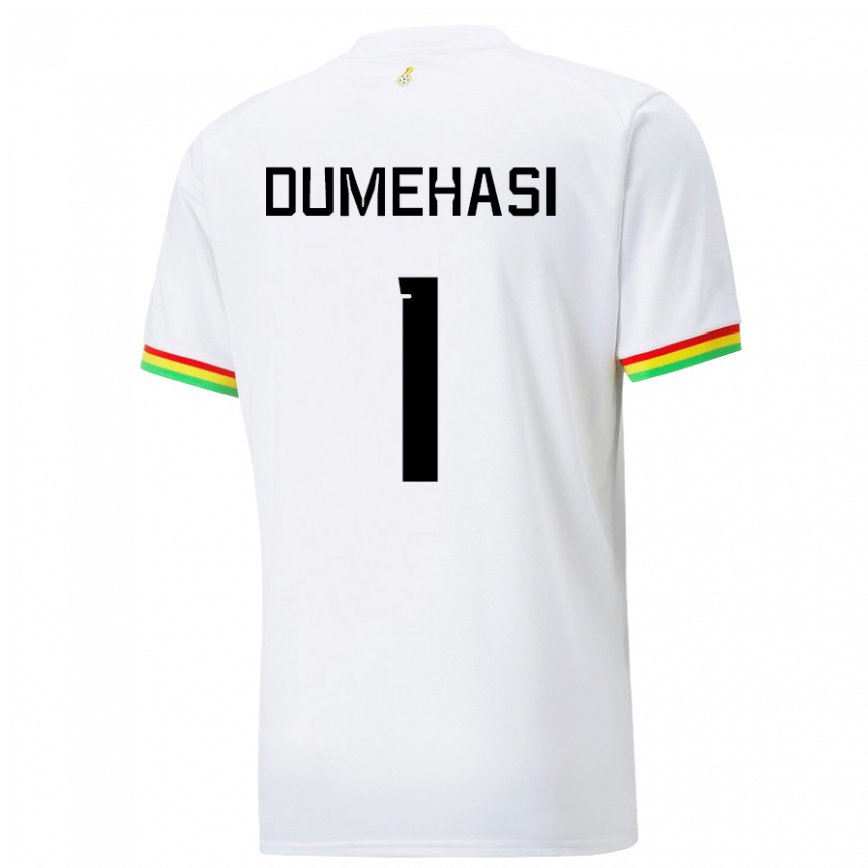 Niño Camiseta Ghana Fafali Dumehasi #1 Blanco 1ª Equipación 22-24