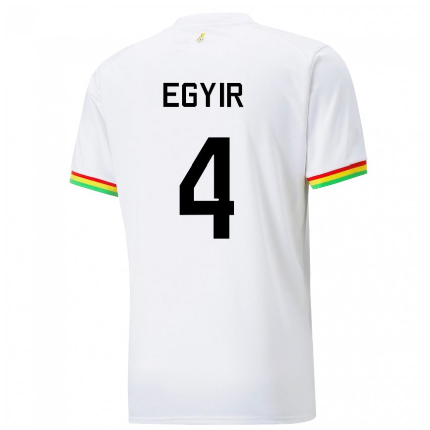 Niño Camiseta Ghana Janet Egyir #4 Blanco 1ª Equipación 22-24