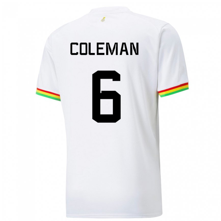 Niño Camiseta Ghana Ellen Coleman #6 Blanco 1ª Equipación 22-24