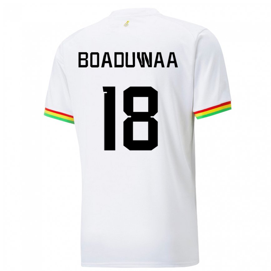 Niño Camiseta Ghana Doris Boaduwaa #18 Blanco 1ª Equipación 22-24