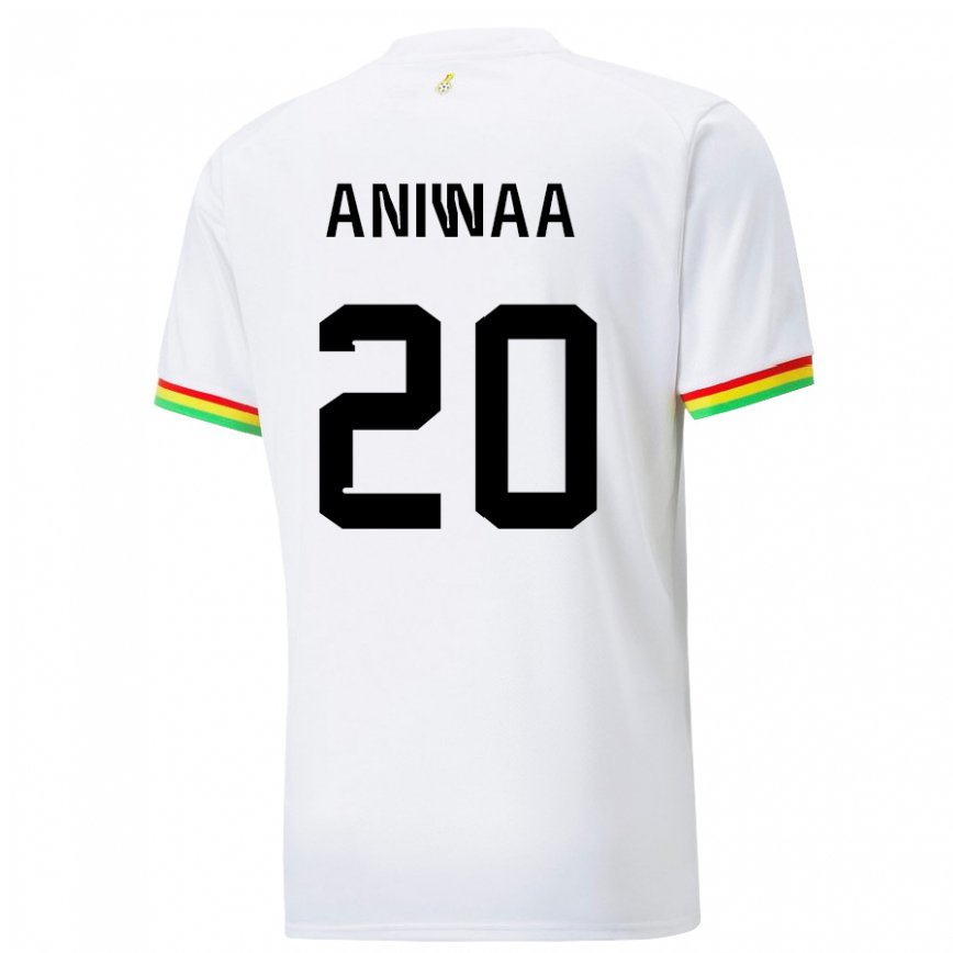 Niño Camiseta Ghana Louisa Aniwaa #20 Blanco 1ª Equipación 22-24