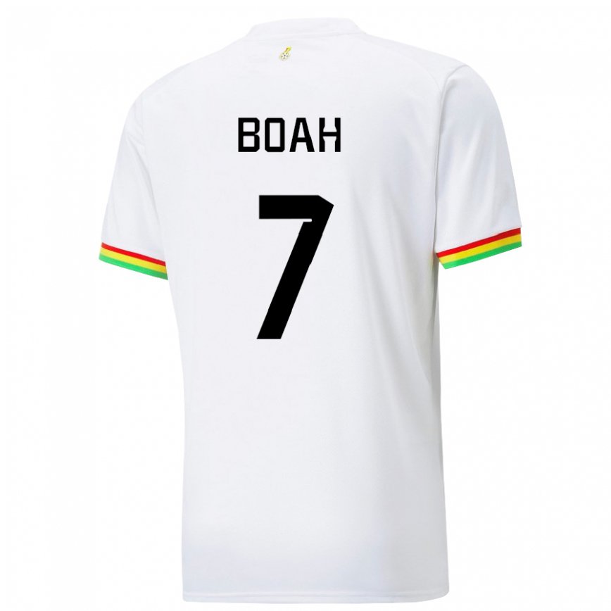 Niño Camiseta Ghana Collins Boah #7 Blanco 1ª Equipación 22-24