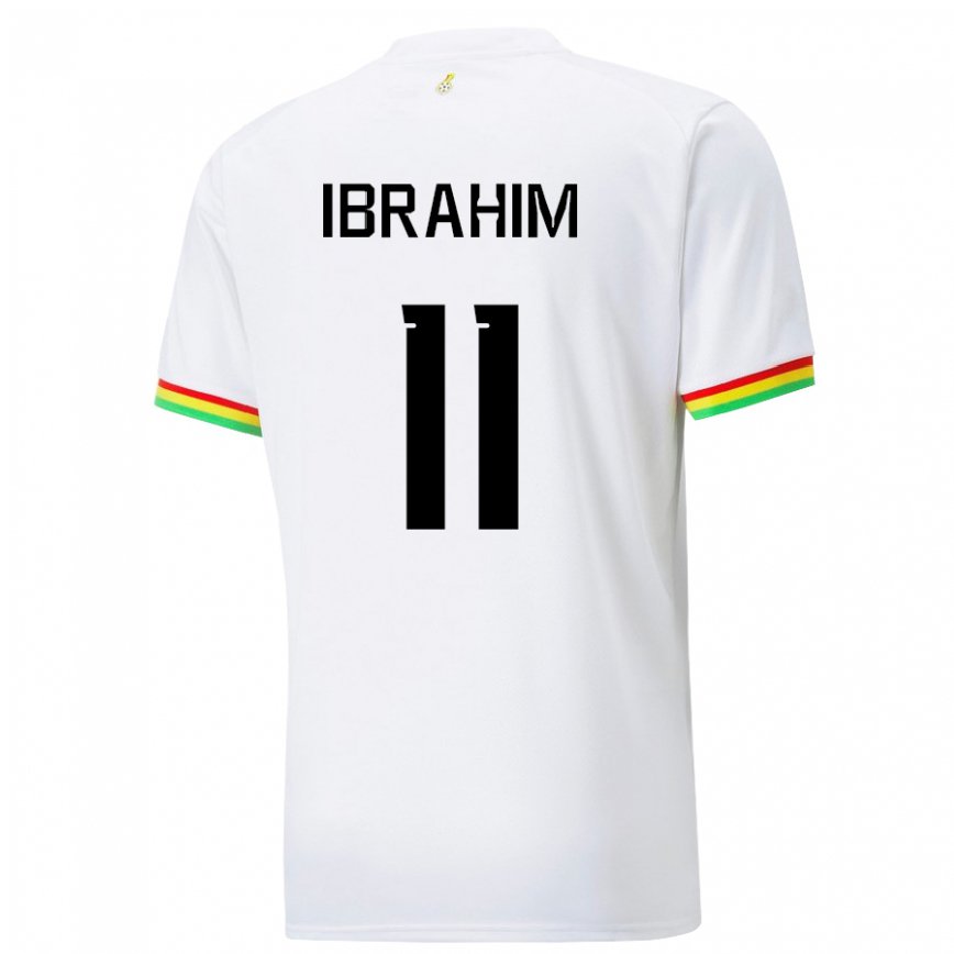 Niño Camiseta Ghana Zubairu Ibrahim #11 Blanco 1ª Equipación 22-24