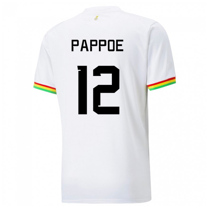 Niño Camiseta Ghana Isaac Pappoe #12 Blanco 1ª Equipación 22-24