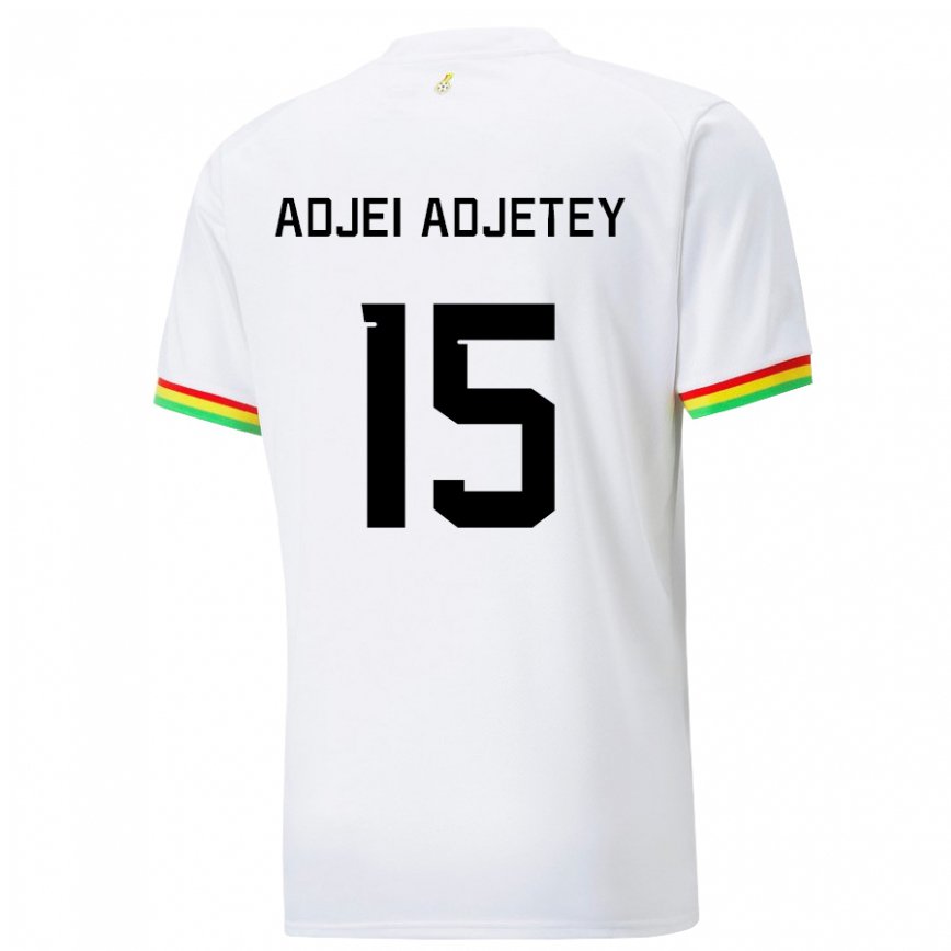 Niño Camiseta Ghana Jonas Adjei Adjetey #15 Blanco 1ª Equipación 22-24