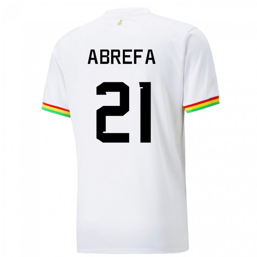 Niño Camiseta Ghana Kelvin Abrefa #21 Blanco 1ª Equipación 22-24