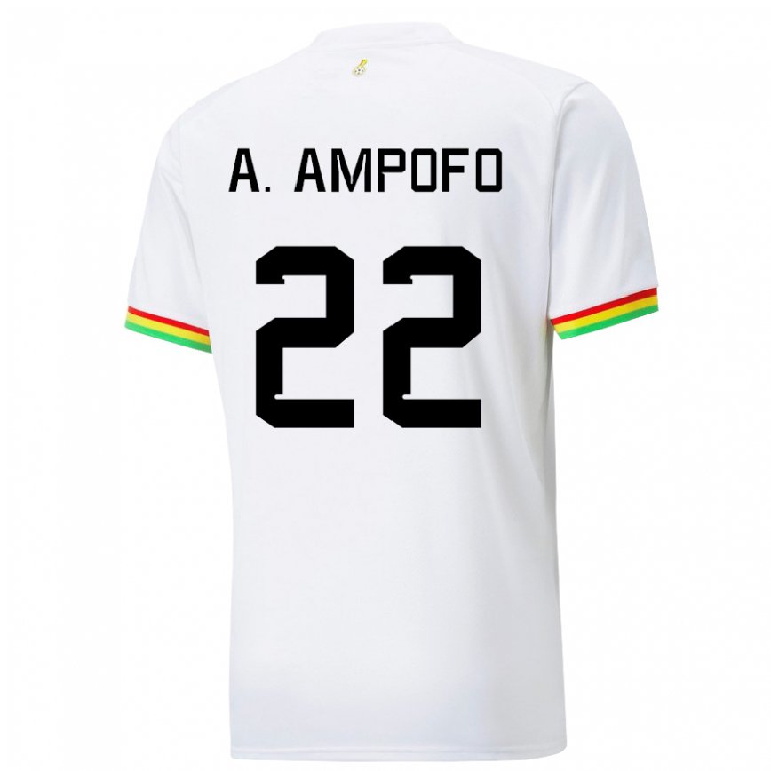 Niño Camiseta Ghana Eugene Amankwah Ampofo #22 Blanco 1ª Equipación 22-24