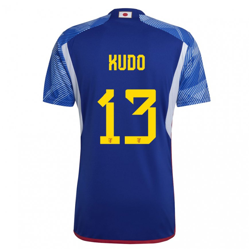 Niño Camiseta Japón Kota Kudo #13 Azul Real 1ª Equipación 22-24