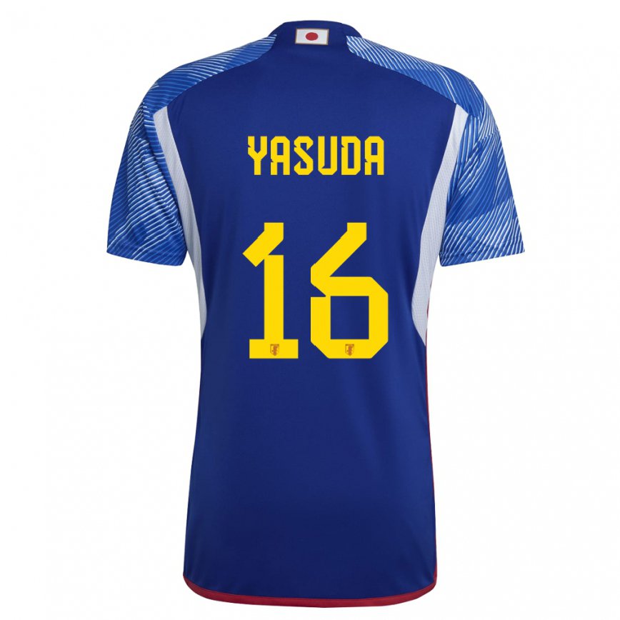 Niño Camiseta Japón Kenshin Yasuda #16 Azul Real 1ª Equipación 22-24