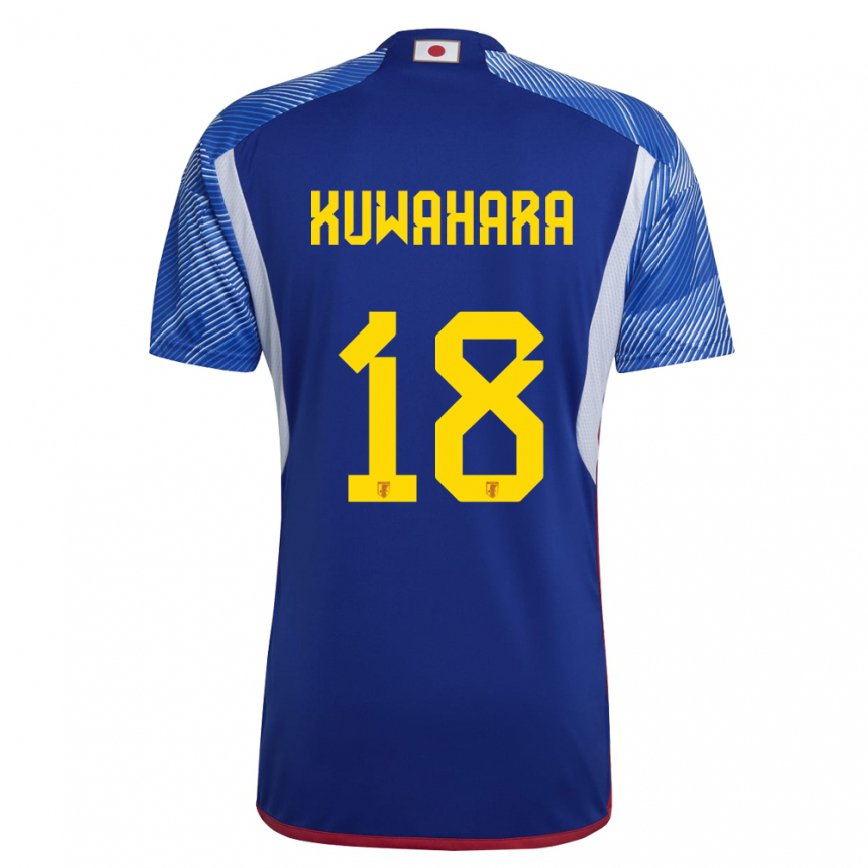 Niño Camiseta Japón Rikuto Kuwahara #18 Azul Real 1ª Equipación 22-24