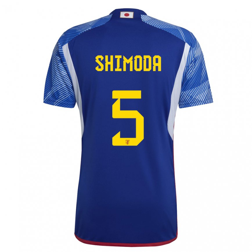 Niño Camiseta Japón Yoshihiro Shimoda #5 Azul Real 1ª Equipación 22-24