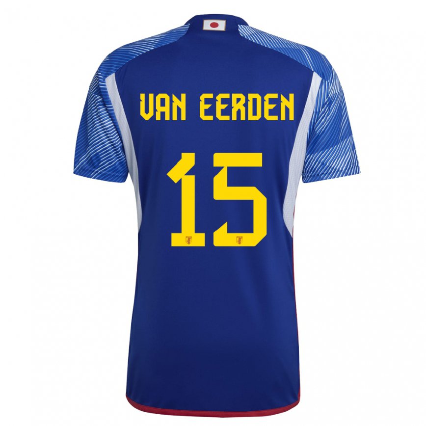 Niño Camiseta Japón Shawn Van Eerden #15 Azul Real 1ª Equipación 22-24