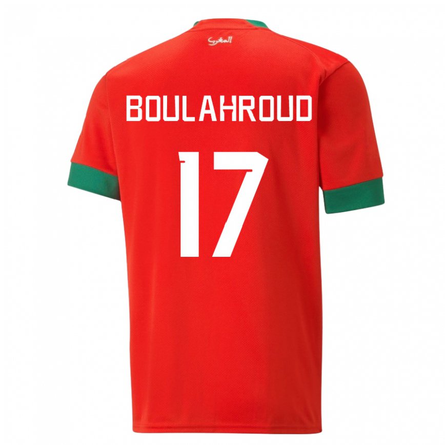 Niño Camiseta Marruecos Charaf Eddine Boulahroud #17 Rojo 1ª Equipación 22-24