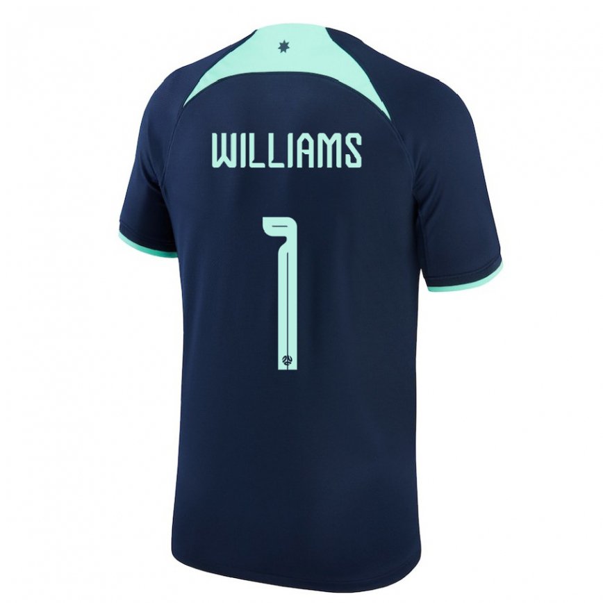 Niño Camiseta Australia Lydia Williams #1 Azul Oscuro 2ª Equipación 22-24