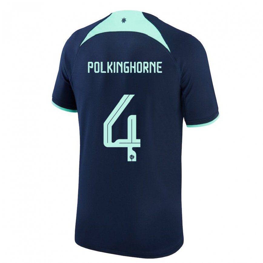 Niño Camiseta Australia Clare Polkinghorne #4 Azul Oscuro 2ª Equipación 22-24