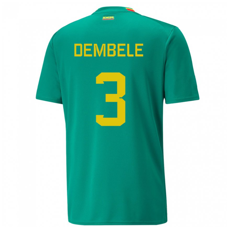 Niño Camiseta Senegal Anta Dembele #3 Verde 2ª Equipación 22-24