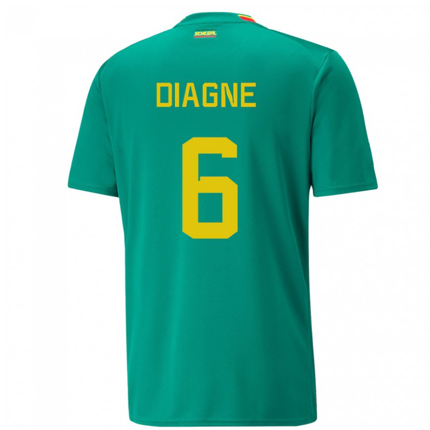 Niño Camiseta Senegal Edmee Diagne #6 Verde 2ª Equipación 22-24