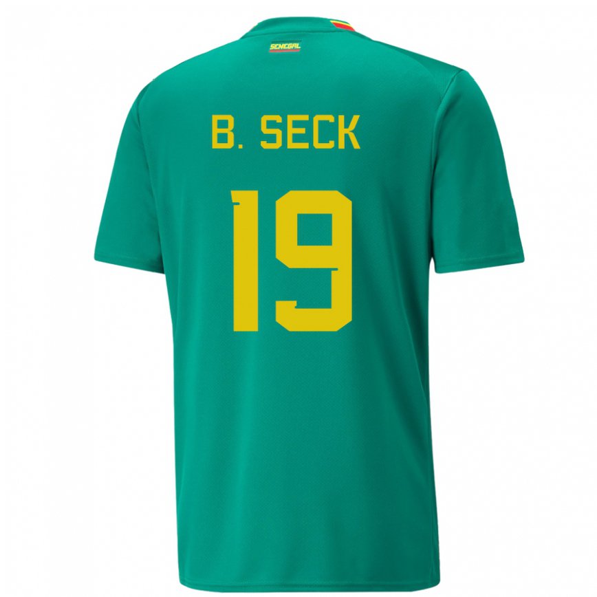 Niño Camiseta Senegal Bineta Korkel Seck #19 Verde 2ª Equipación 22-24