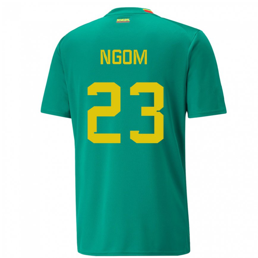 Niño Camiseta Senegal Astou Ngom #23 Verde 2ª Equipación 22-24