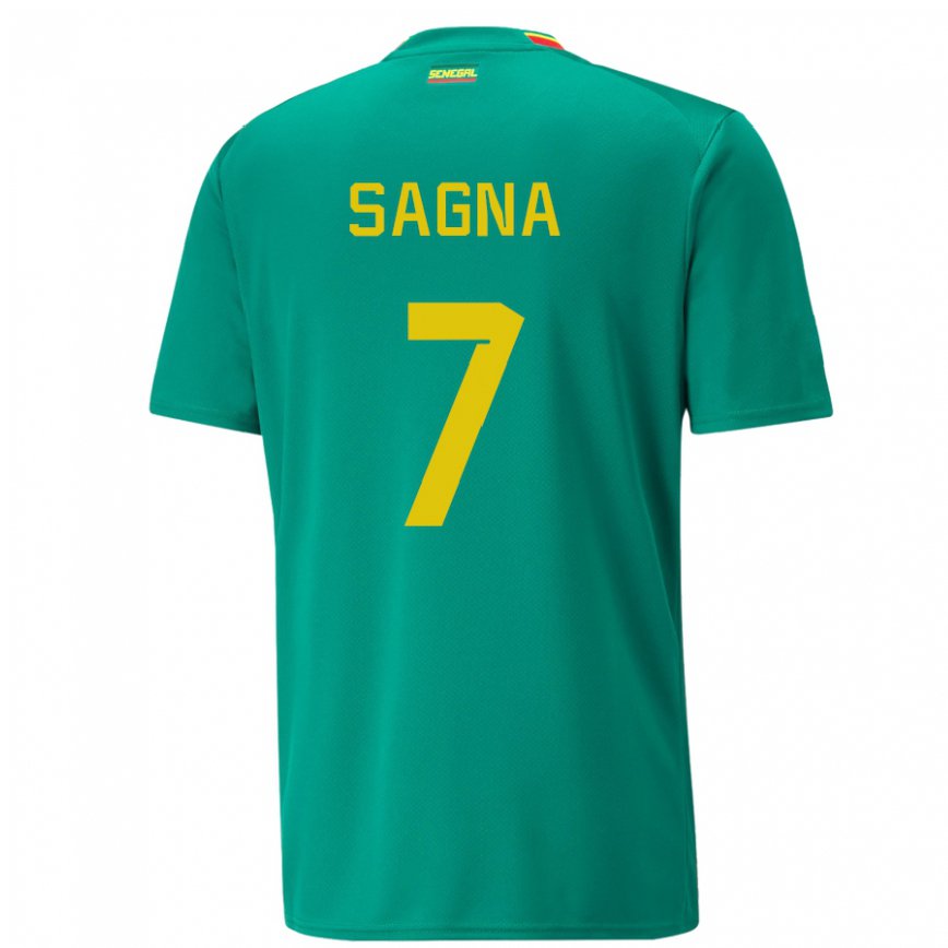 Niño Camiseta Senegal Amadou Sagna #7 Verde 2ª Equipación 22-24