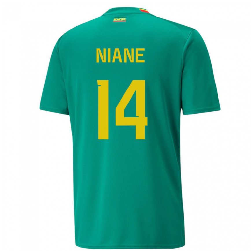 Niño Camiseta Senegal Ibrahima Niane #14 Verde 2ª Equipación 22-24