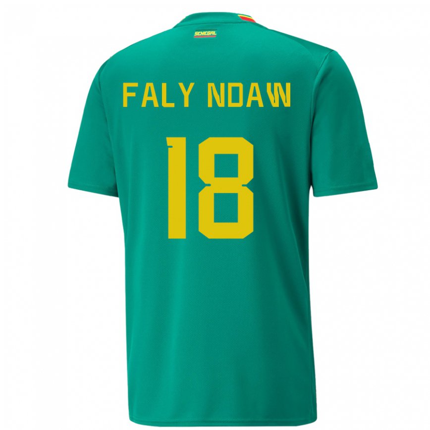 Niño Camiseta Senegal Faly Ndaw #18 Verde 2ª Equipación 22-24