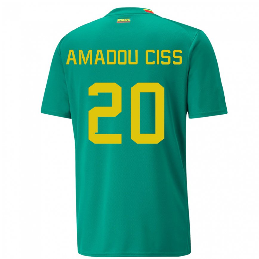 Niño Camiseta Senegal Amadou Ciss #20 Verde 2ª Equipación 22-24