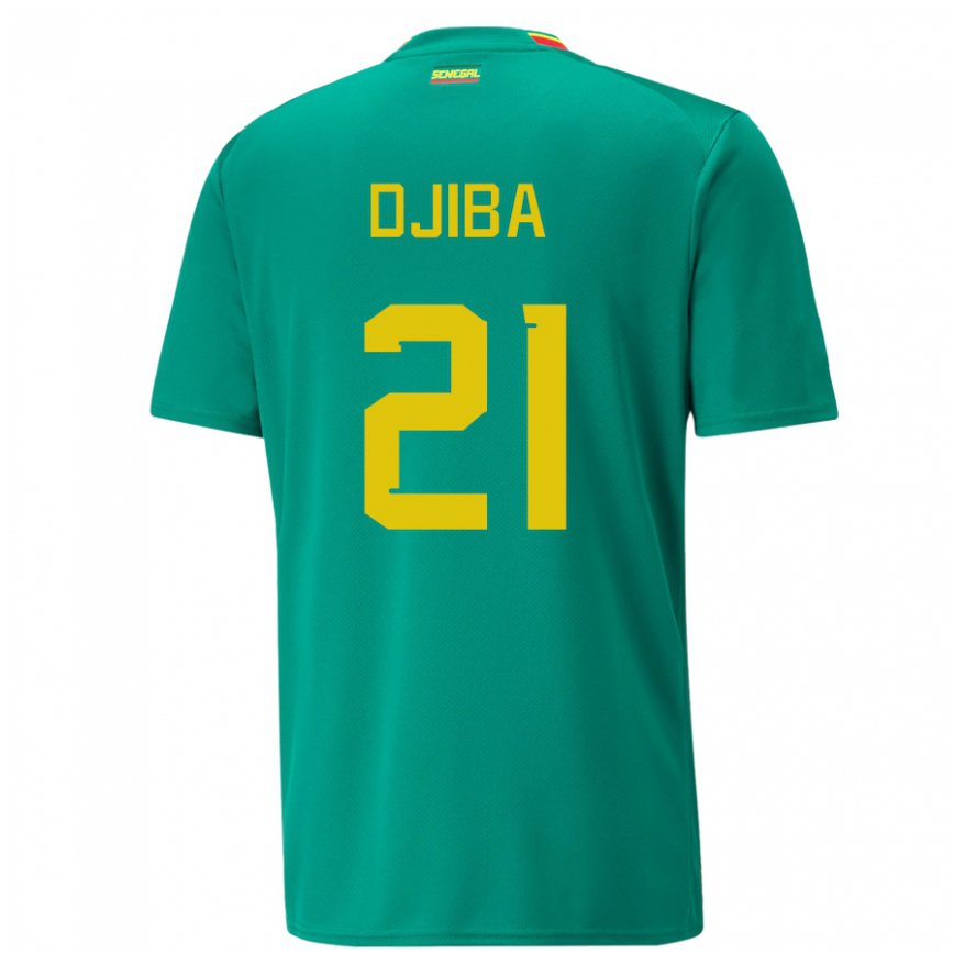 Niño Camiseta Senegal Francois Djiba #21 Verde 2ª Equipación 22-24