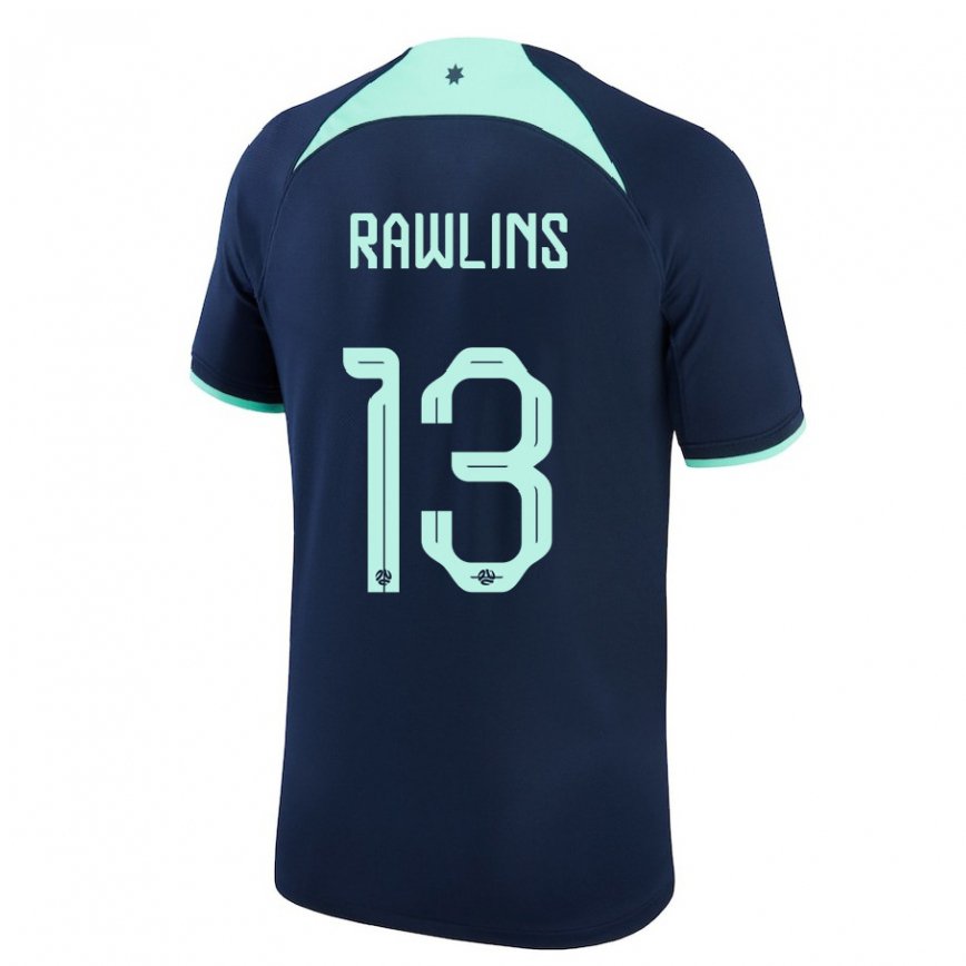 Niño Camiseta Australia Joshua Rawlins #13 Azul Oscuro 2ª Equipación 22-24