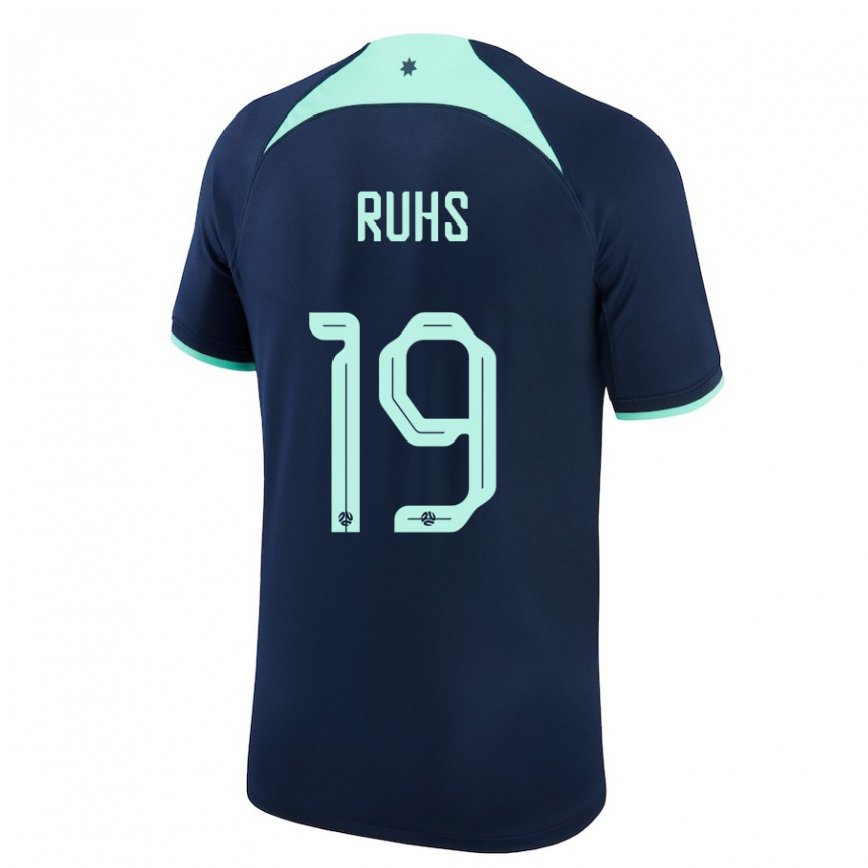 Niño Camiseta Australia Michael Ruhs #19 Azul Oscuro 2ª Equipación 22-24